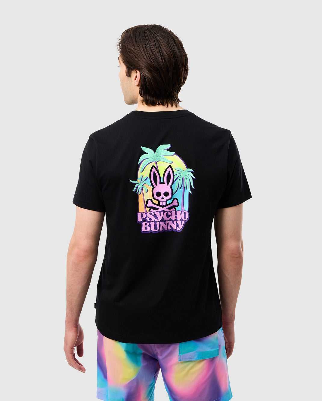 Tees Psycho Bunny Redland Graphic Tee Noir Homme | OEB-68055265